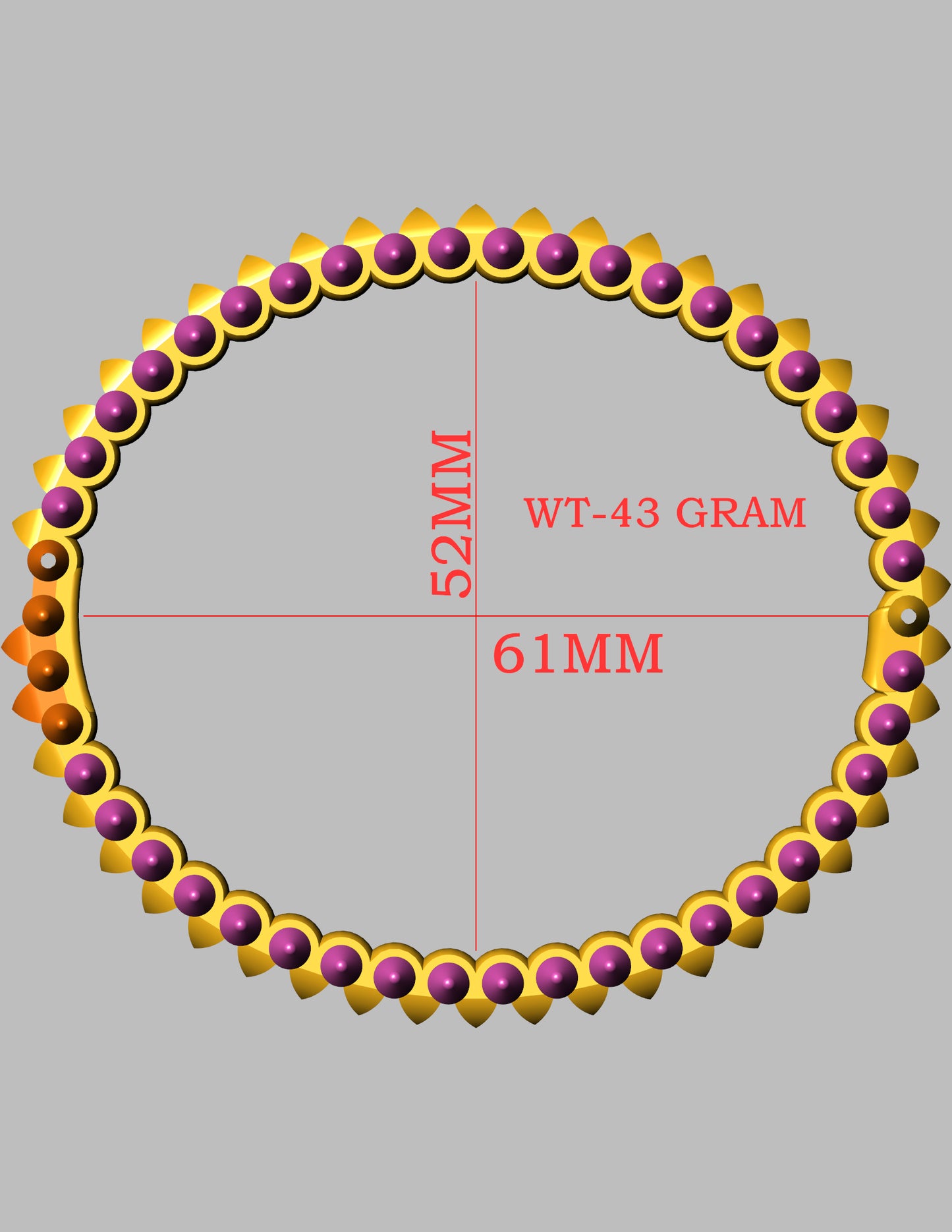 Cartier Inspired Clash Style Gem Bangle CAD Bold Spiked Dome Bracelet Hidden Clasp