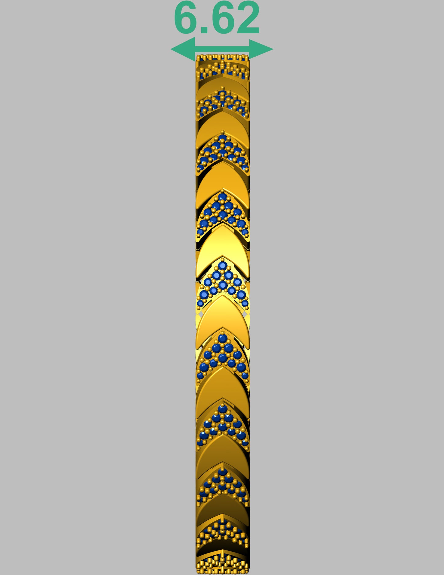 Stretchable Bracelet CAD File Design with Hidden Spring Mechanism