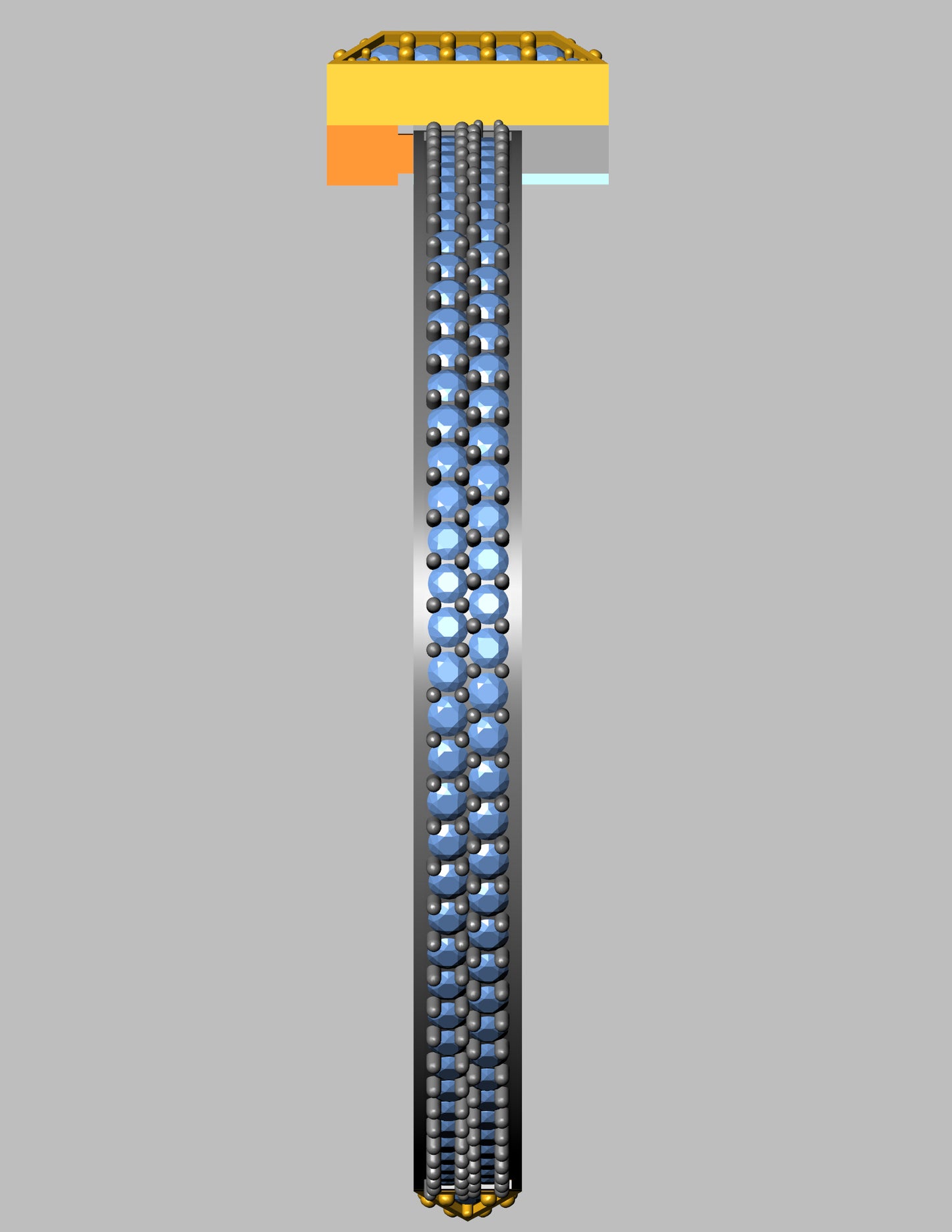 Tiffany T1 Inspired Bold Pave Diamond Bangle CAD