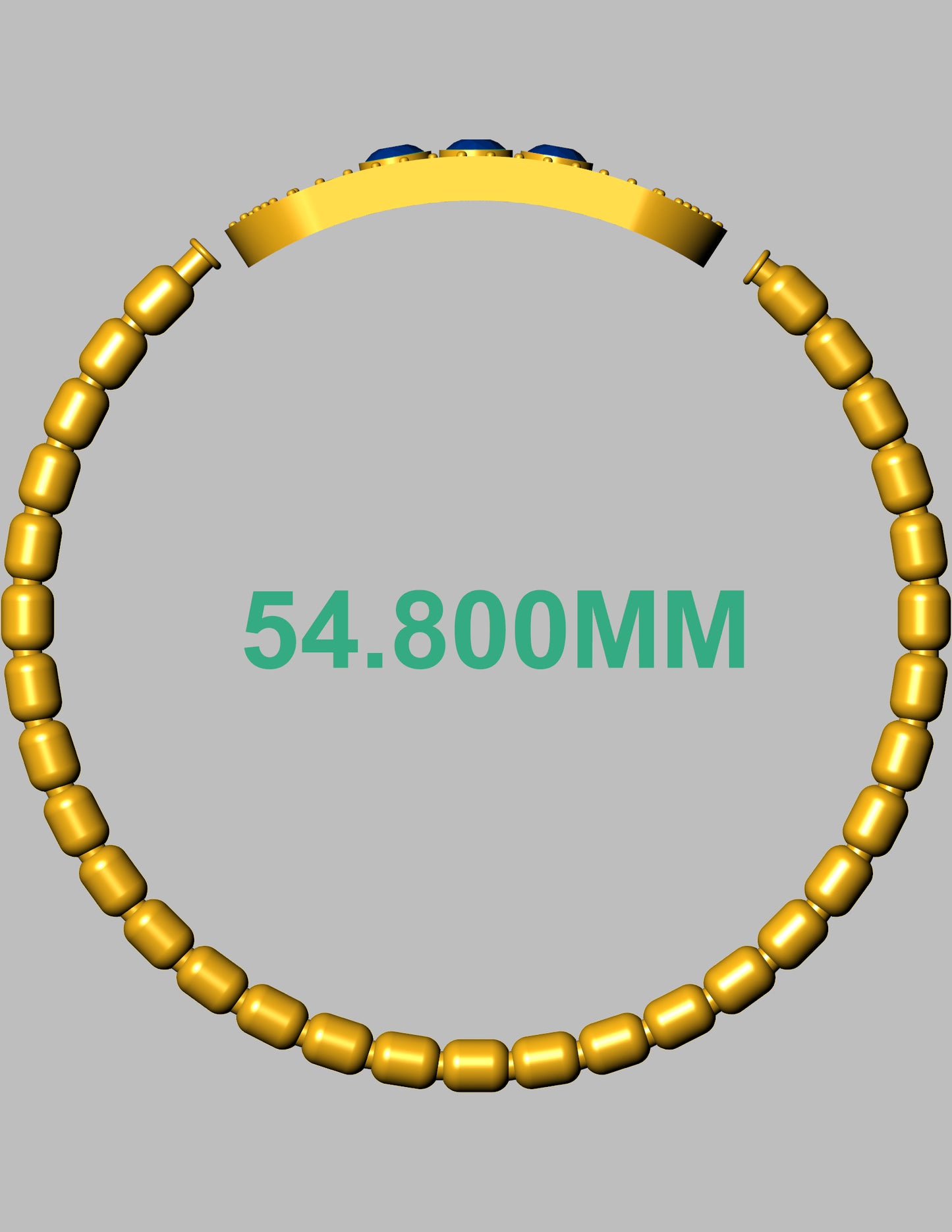 Sliding Center Beaded Bracelet CAD Flexible Channel Set Design