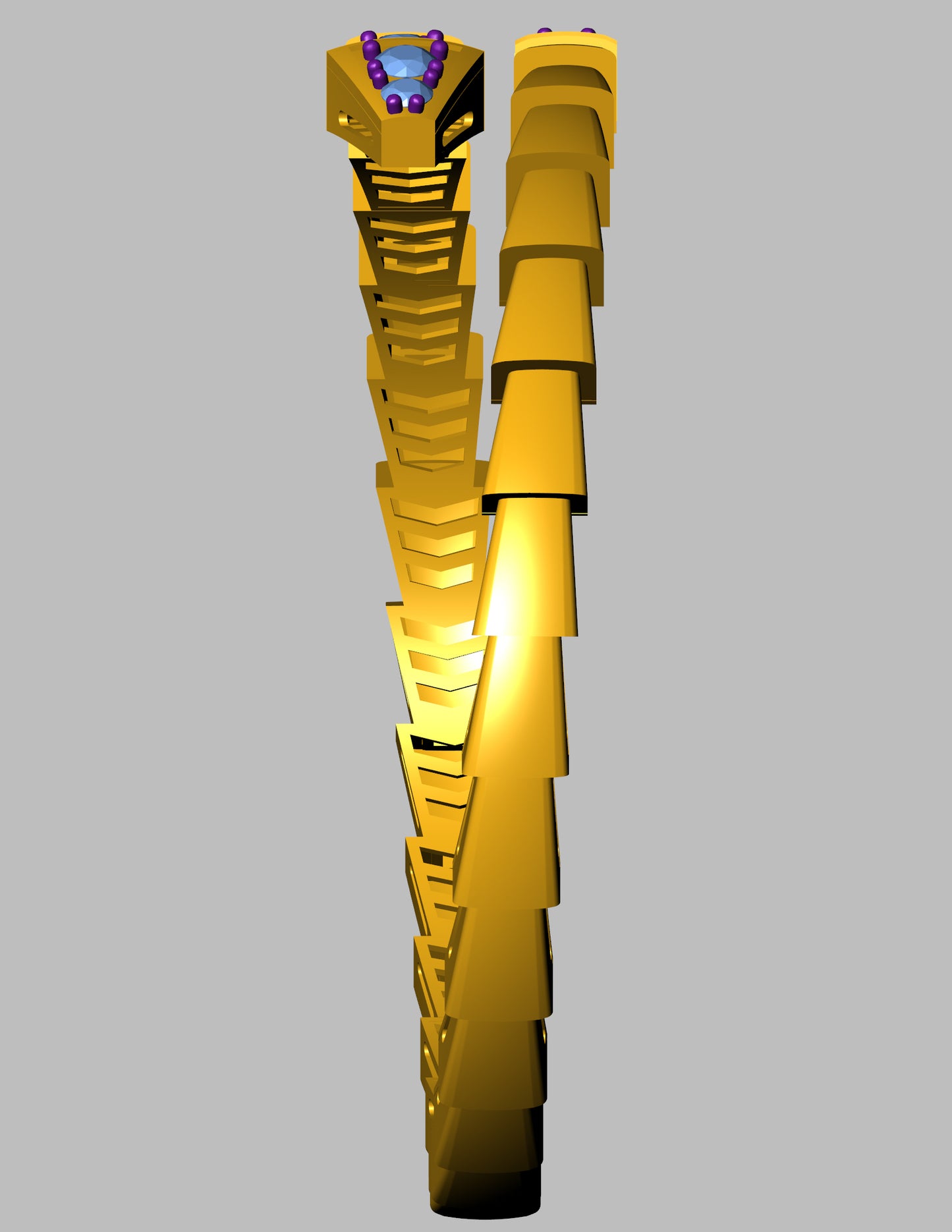 Bvlgari Serpenti Inspired Tension Fit Bracelet CAD Design