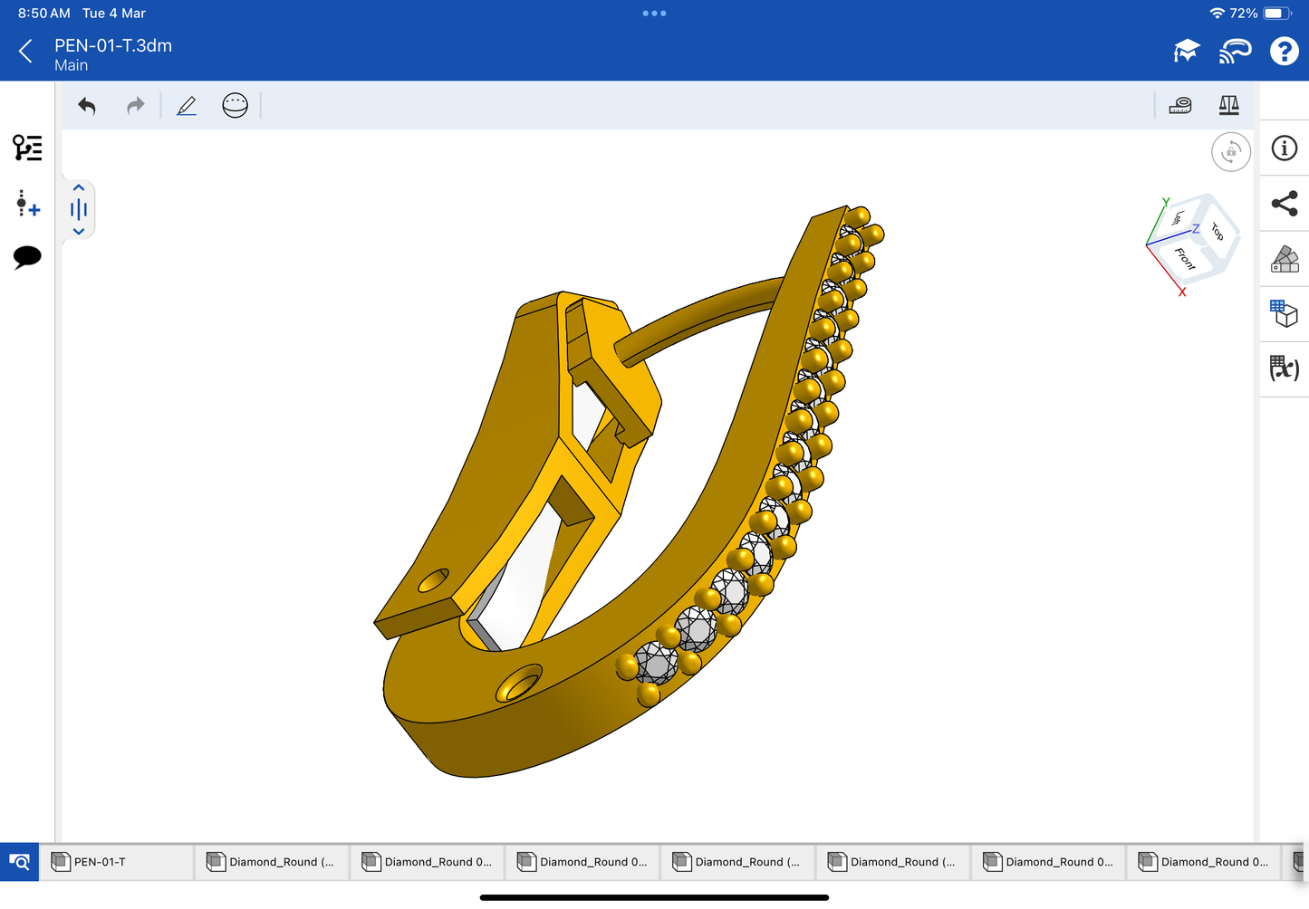 U Shape Bali with spring mechanism CAD file 3DM file