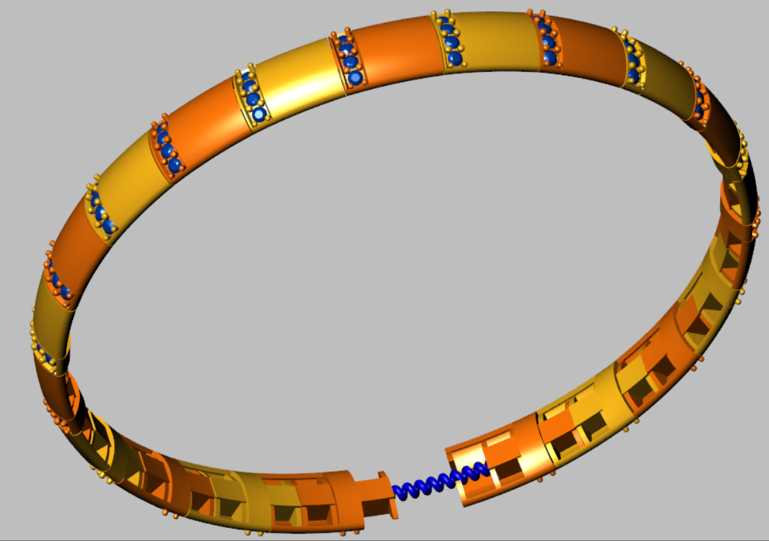 Stretchable Bracelet CAD File | Spring-Linked Design