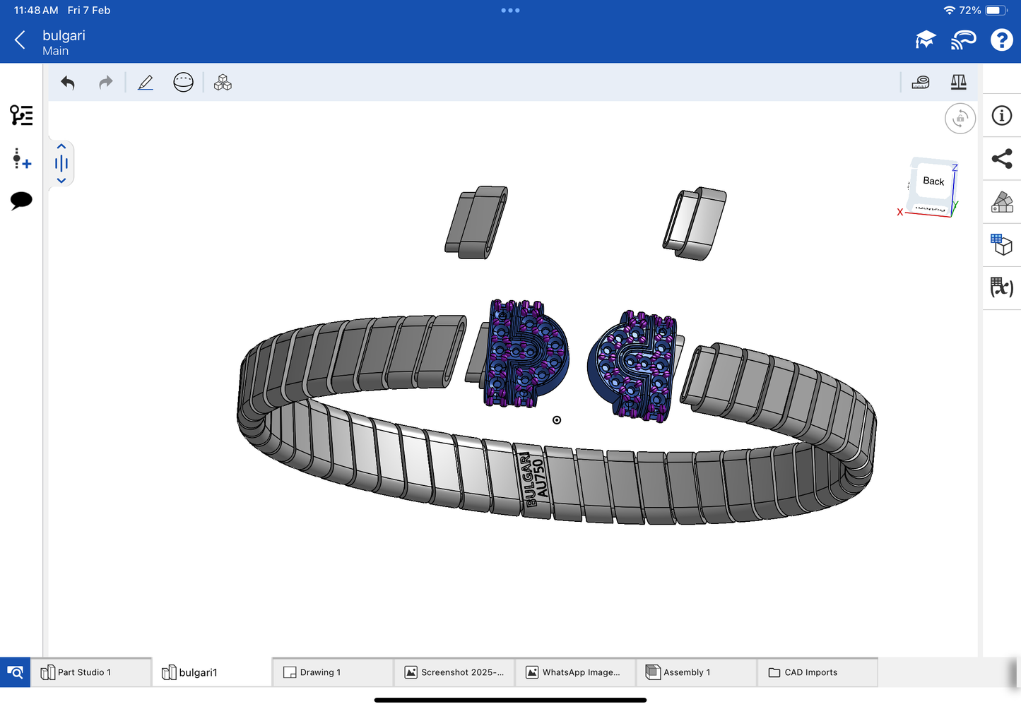 Bulgari serpenti bracelet CAD file 3DM file 3D model