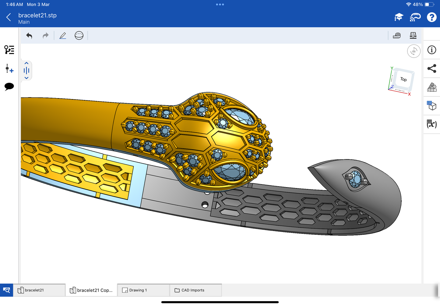 Bulgari serpenti bracelet CAD file 3DM file