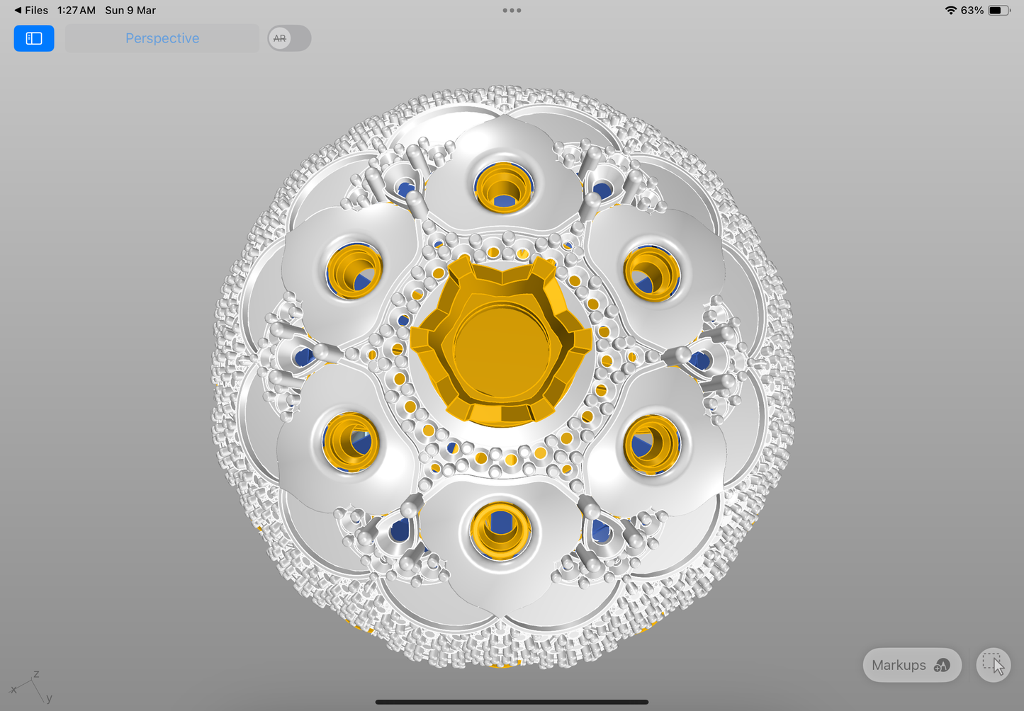 Six stone colour changing mechanism ring CAD file 3DM file STL file