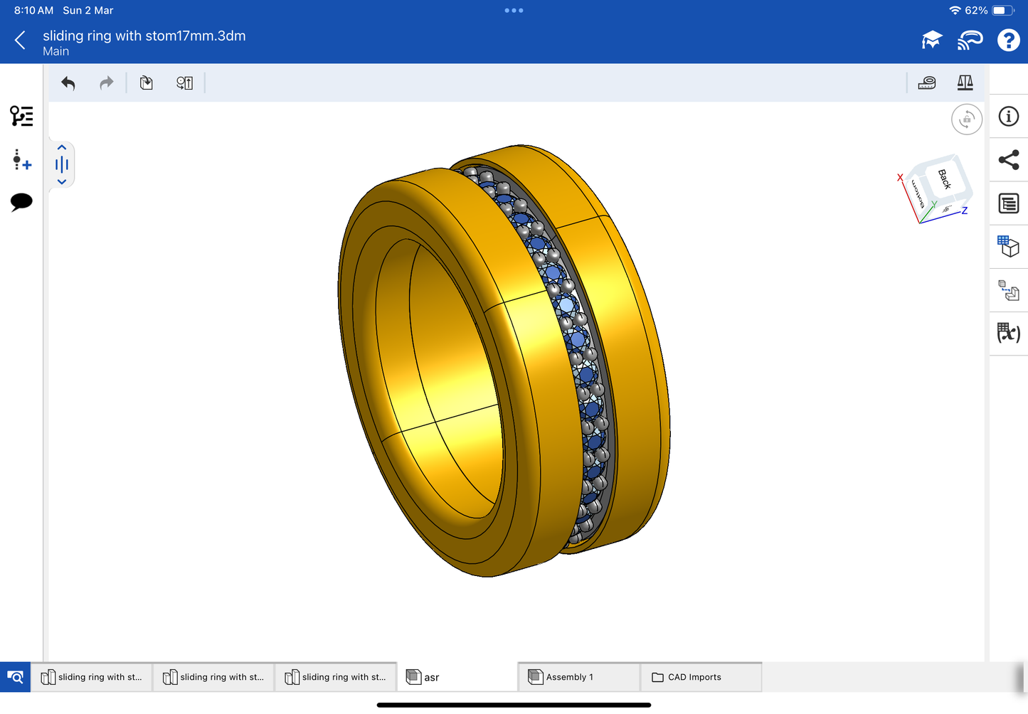 Stone colour, changing mechanism ring CAD file, 3DM file and STL file