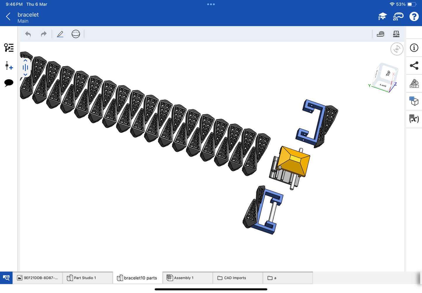 Italian bracelet CAD file 3DM file