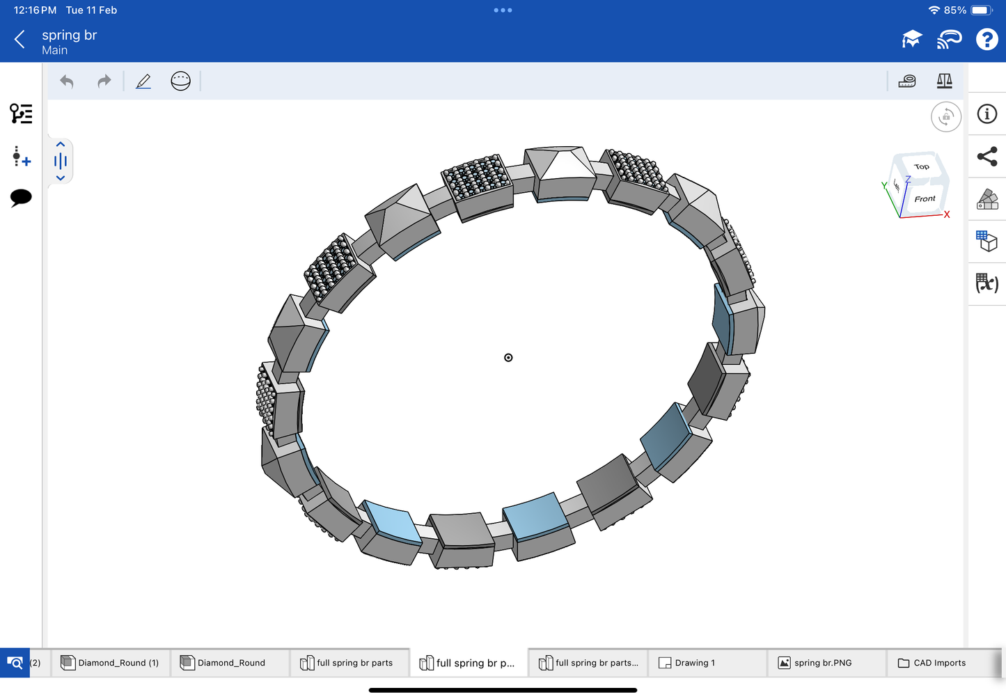 Stretchable bracelet CAD file 3DM file