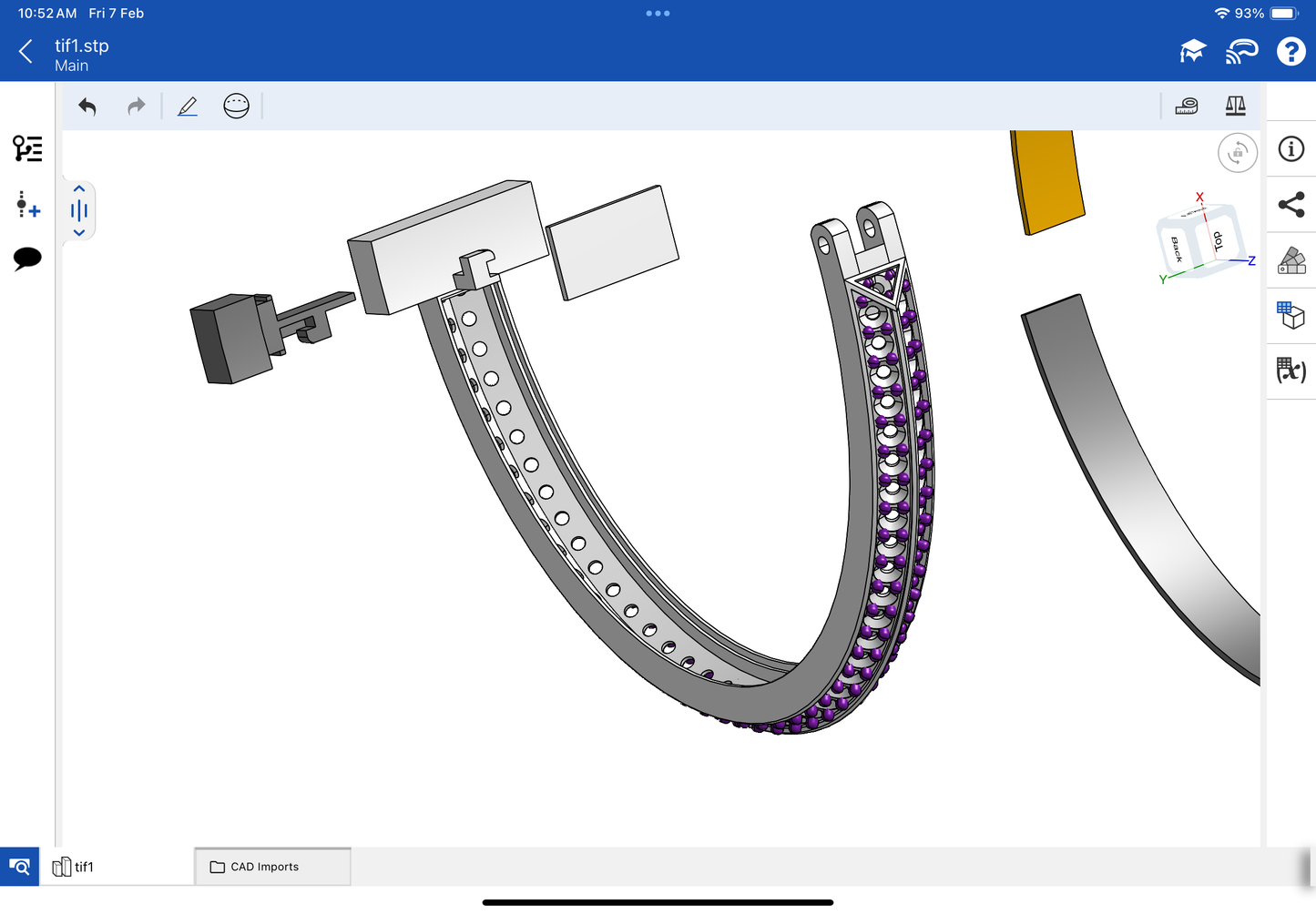 Tiffany T bracelet CAD file 3D model