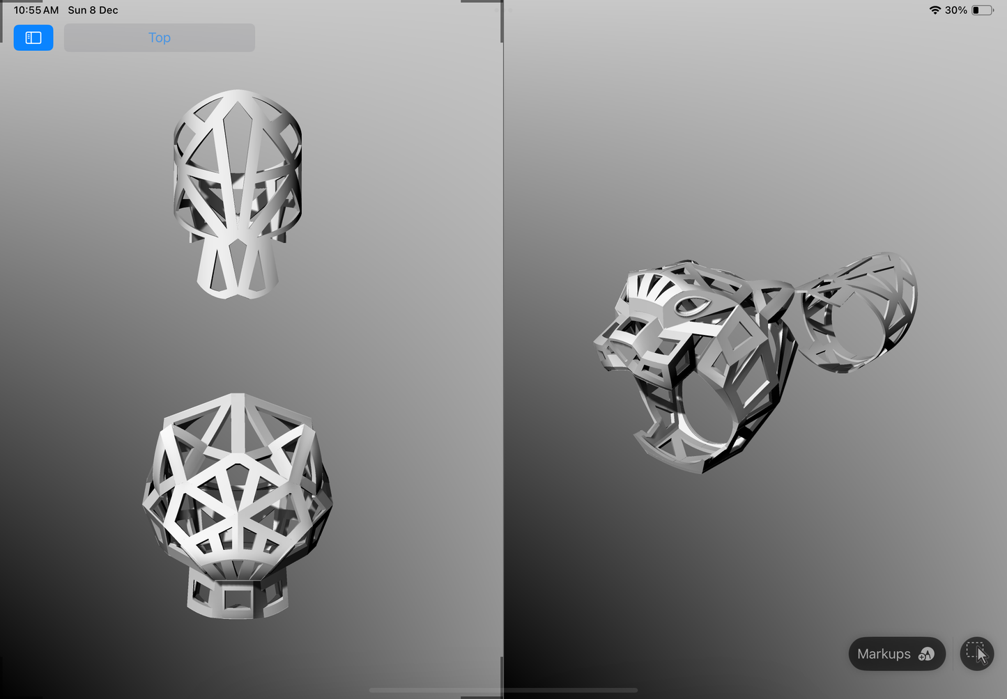 Cartier panther ring CAD FILE 3D model