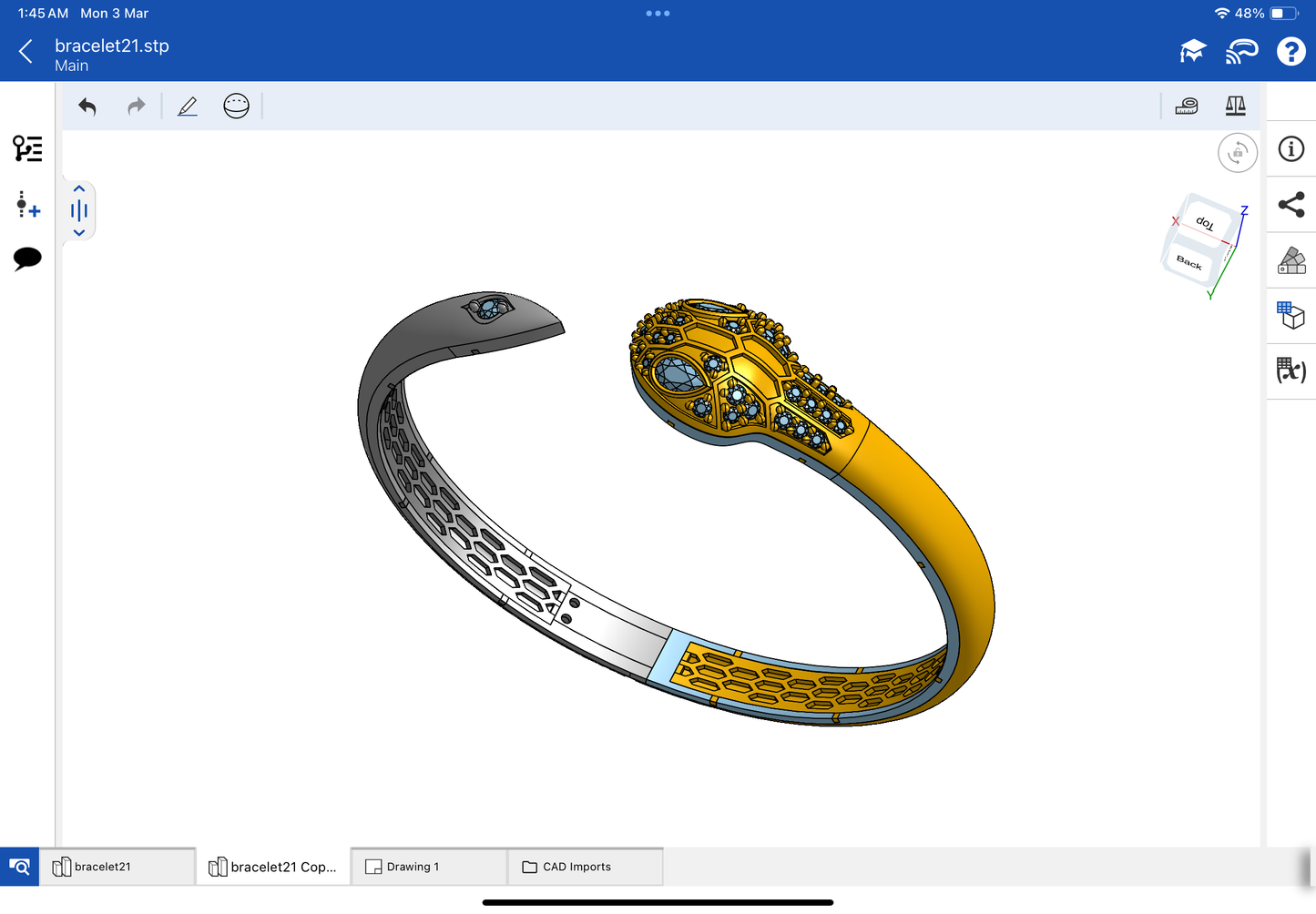 Bulgari serpenti bracelet CAD file 3DM file