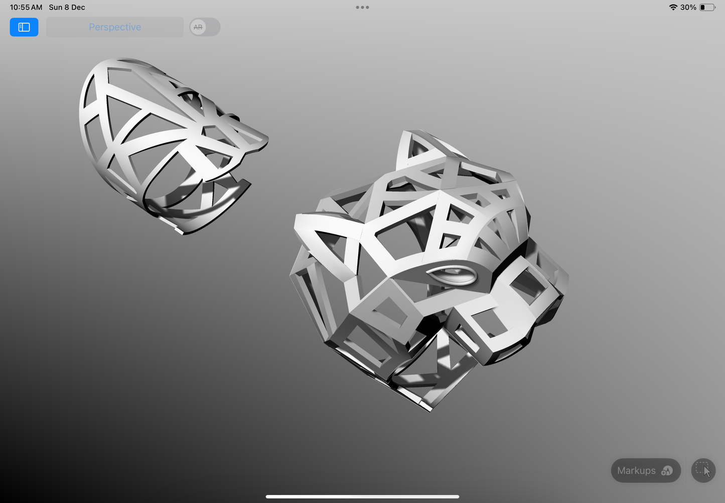 Cartier panther ring CAD FILE 3D model