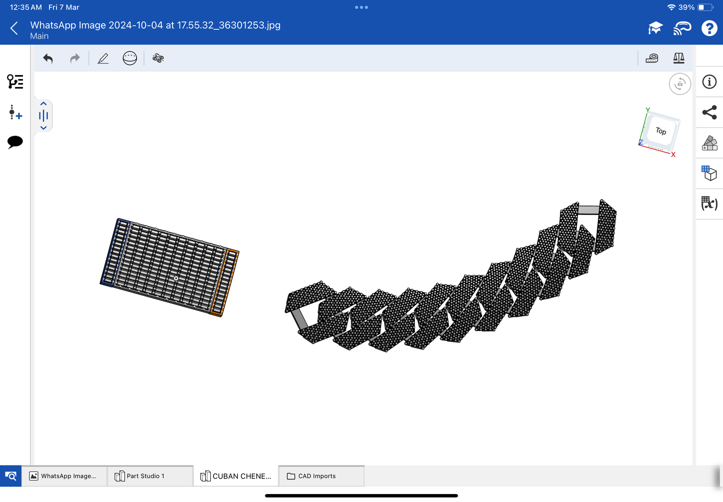 Cuban chain with full stone CAD file 3DM file