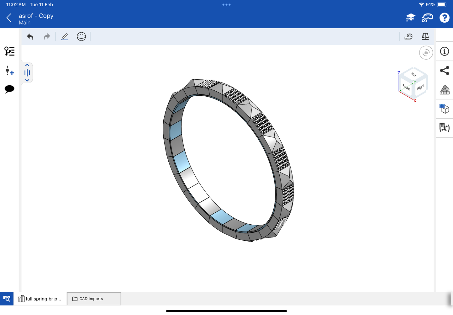 Stretchable bracelet CAD file 3DM file