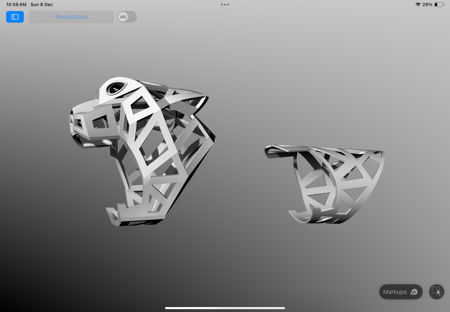 Cartier panther ring CAD FILE 3D model
