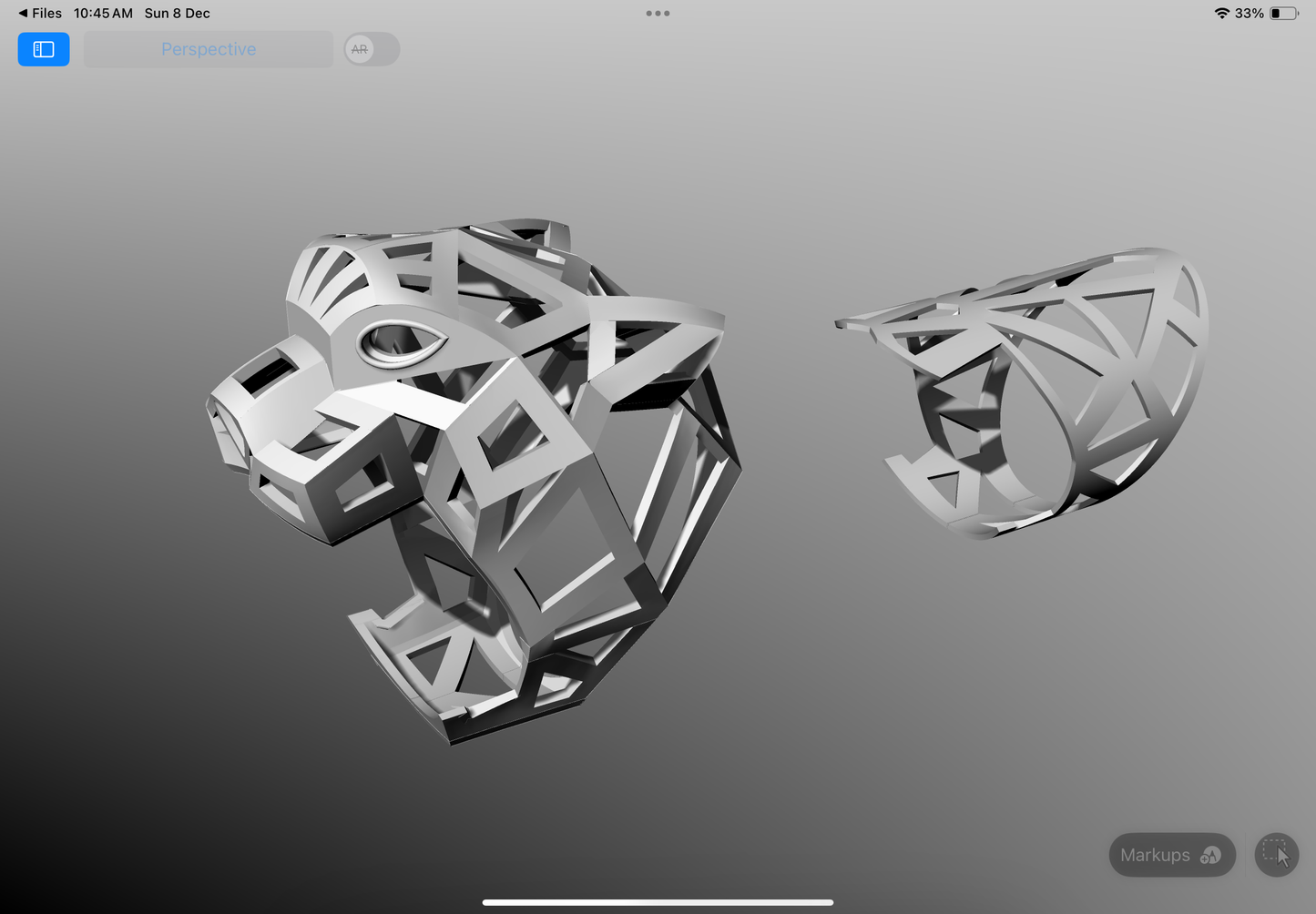 Cartier panther ring CAD FILE 3D model