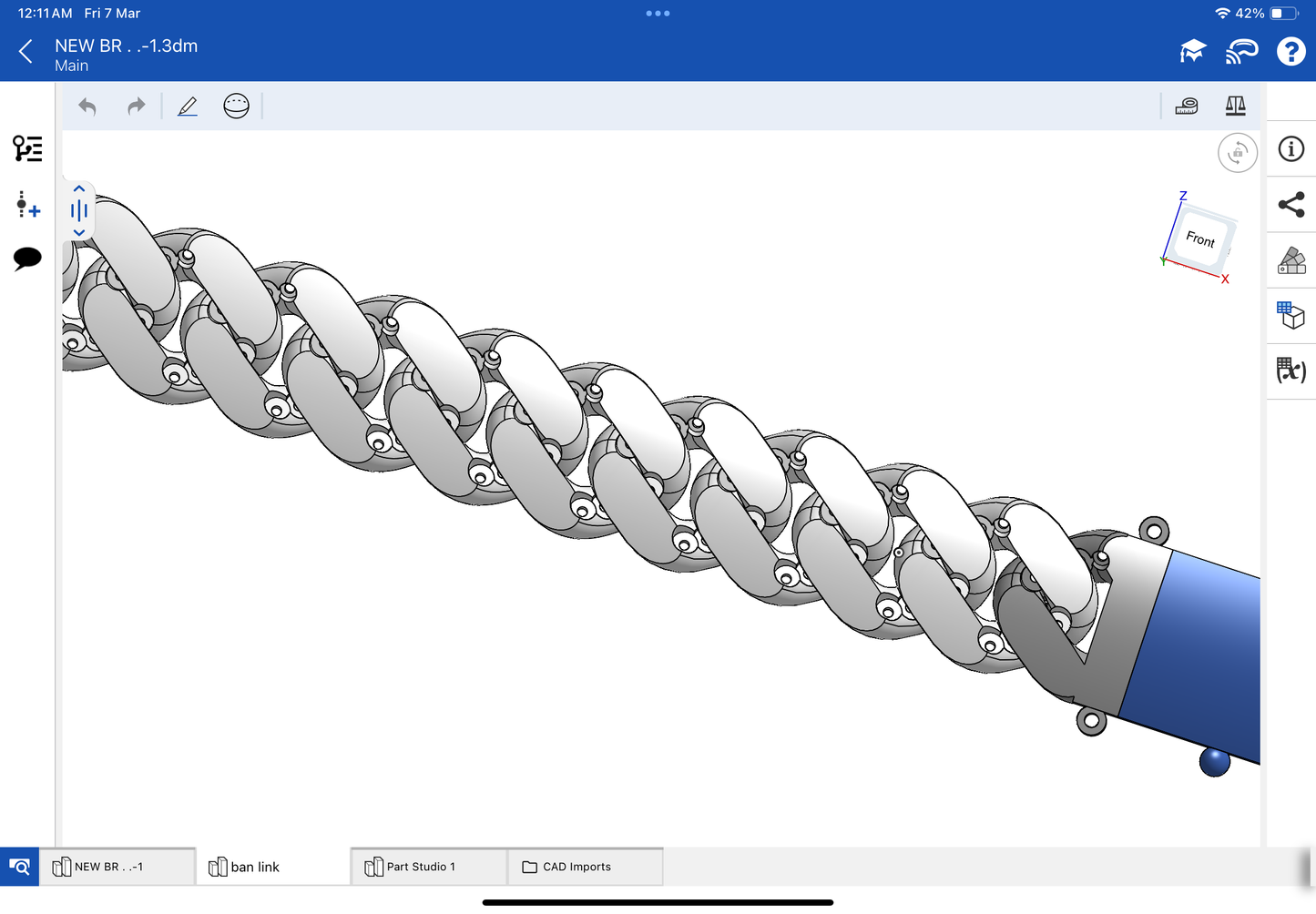Cuban chain with single line stone CAD file 3DM file