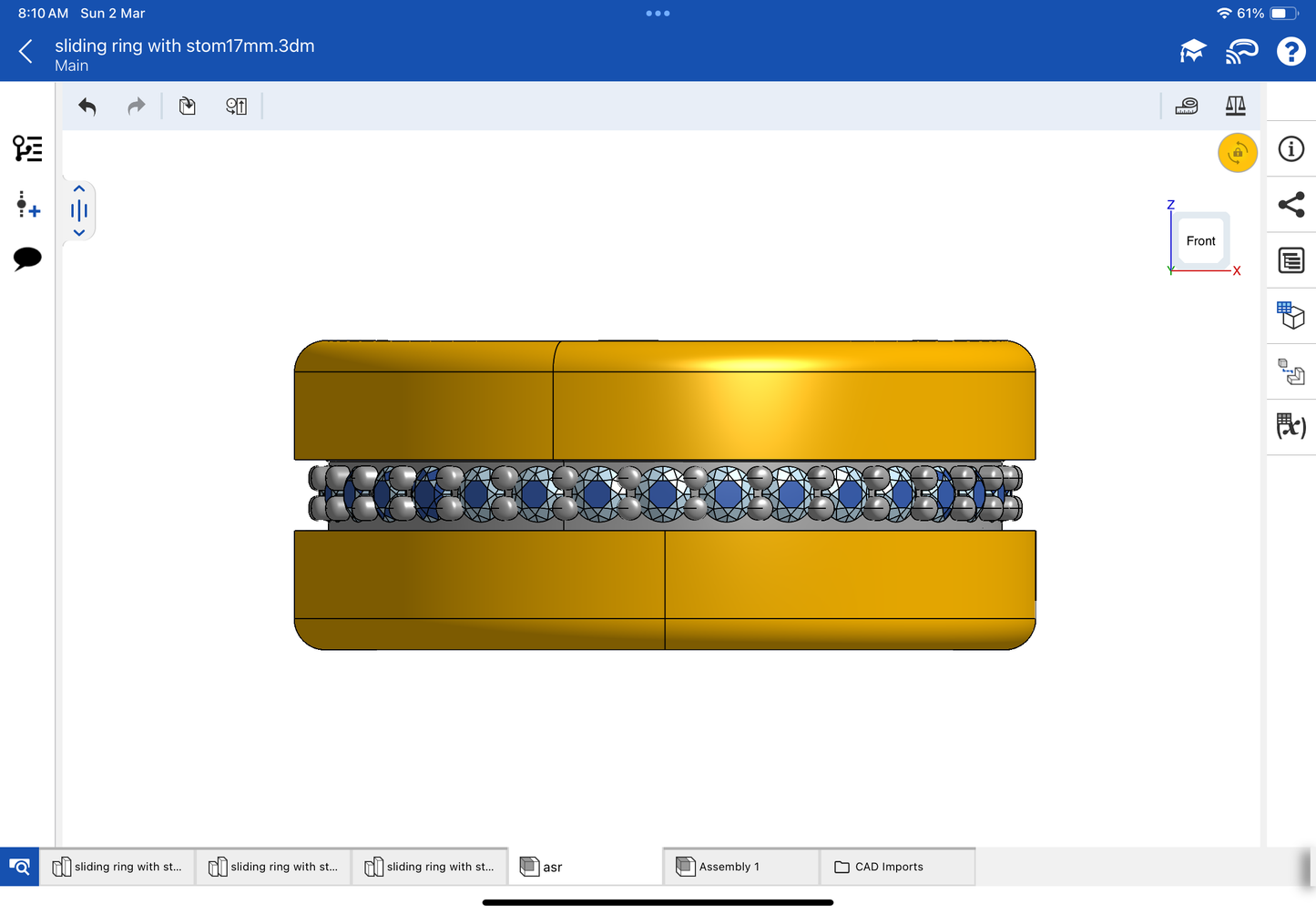 Stone colour, changing mechanism ring CAD file, 3DM file and STL file