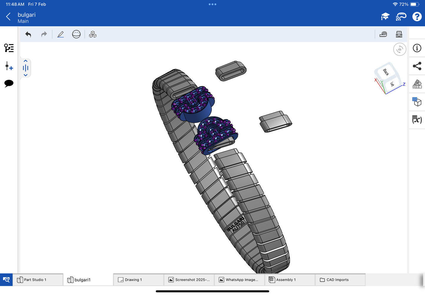 Bulgari serpenti bracelet CAD file 3DM file 3D model