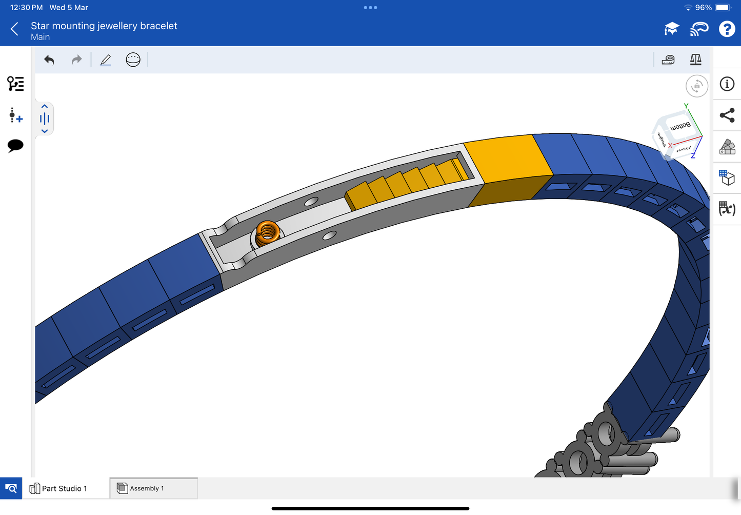 Star mounting jewellery spring bracelet, CAD file, 3DM file, STL file