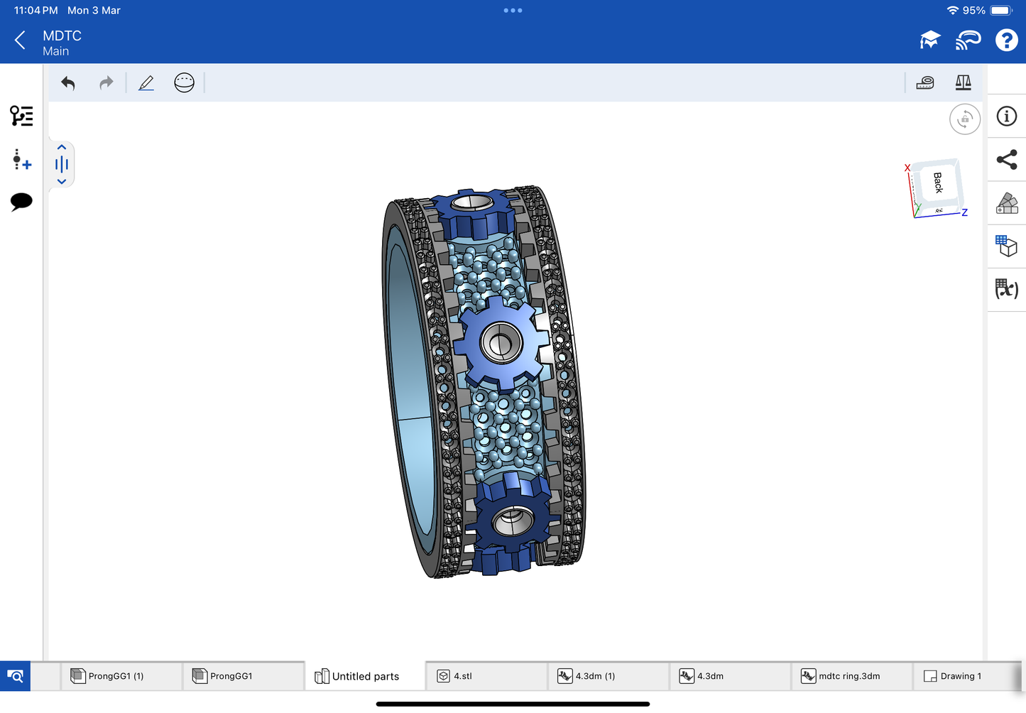 Gear mechanism ring CAD file 3DM file STL file