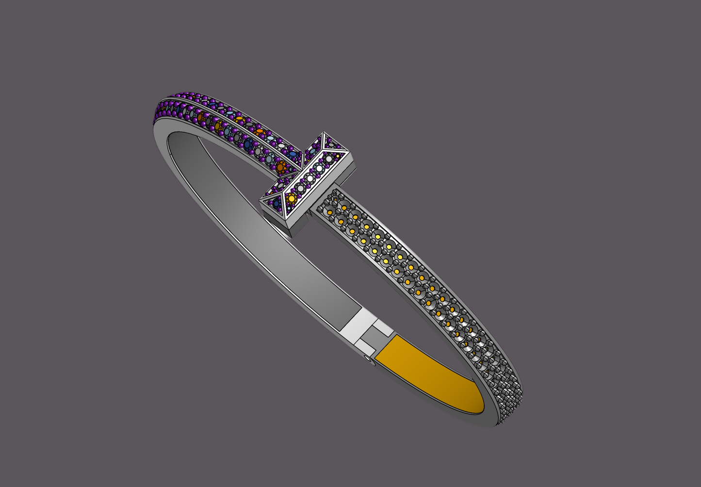 Tiffany T bracelet CAD file 3D model