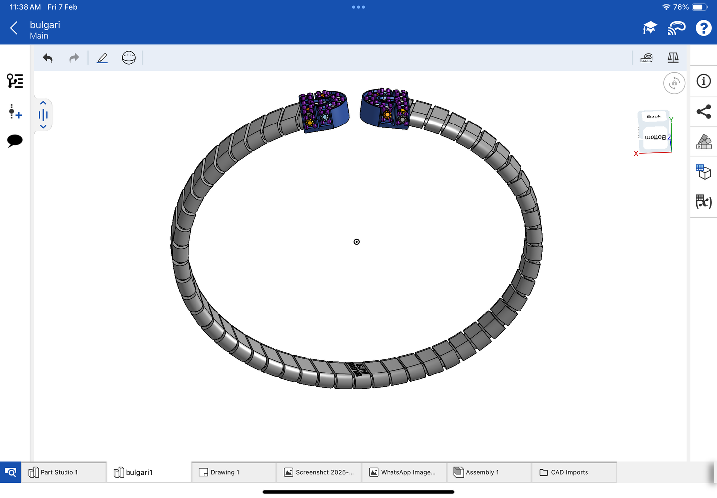 Bulgari serpenti bracelet CAD file 3DM file 3D model