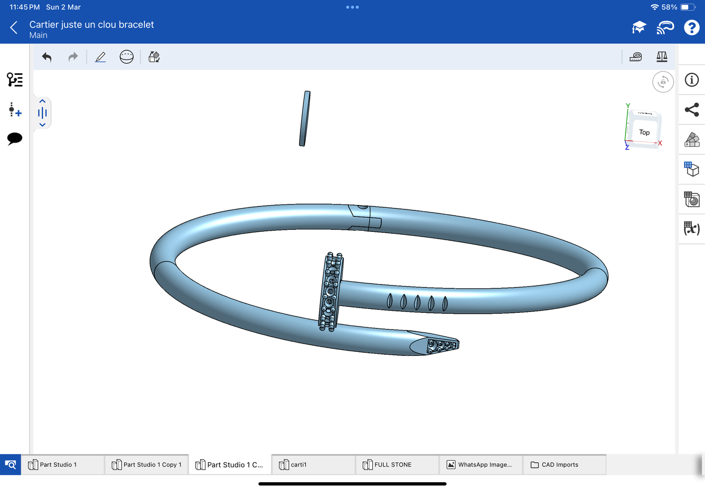 Cartier juste un clou bracelet CAD file 3DM file
