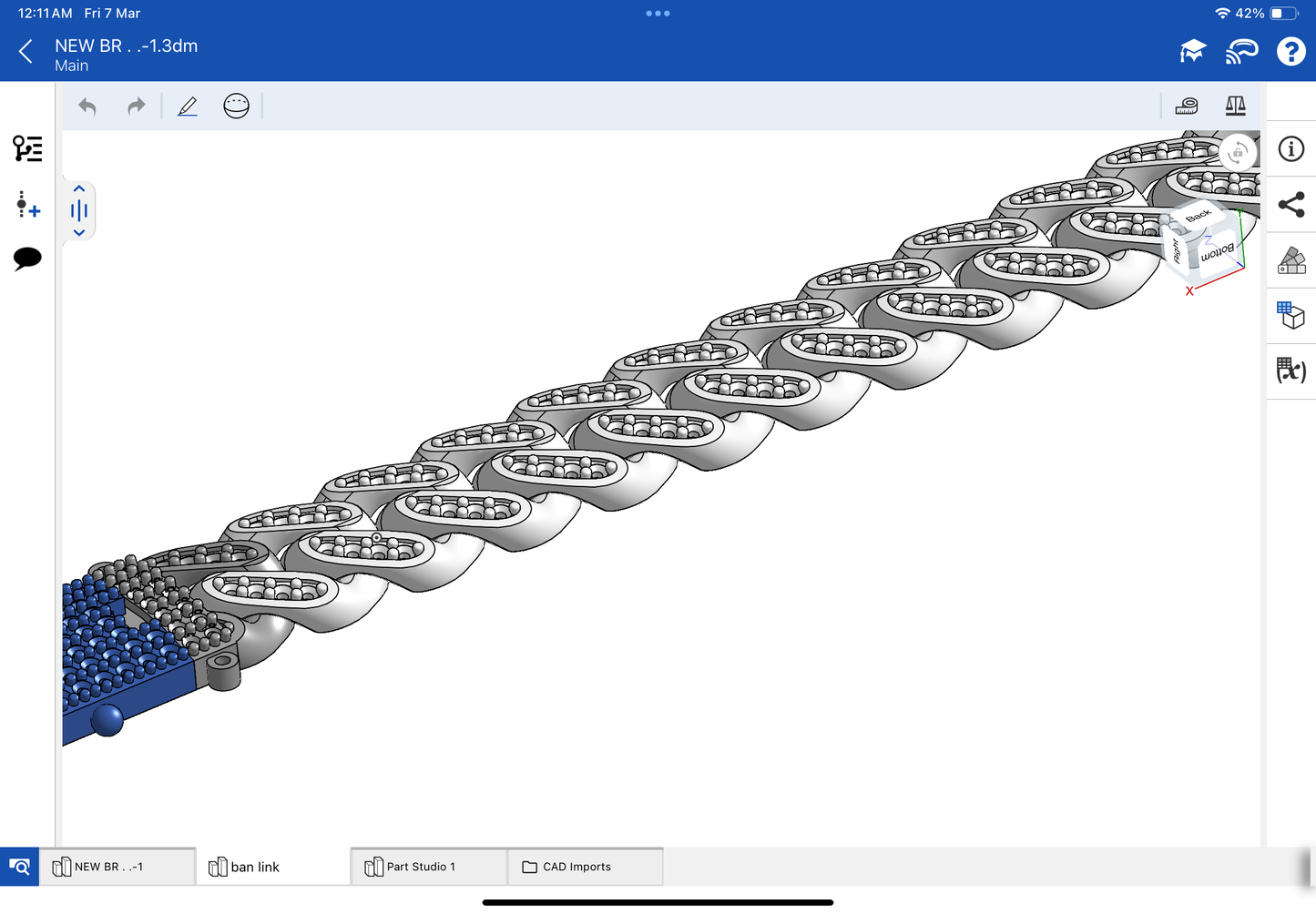 Cuban chain with single line stone CAD file 3DM file