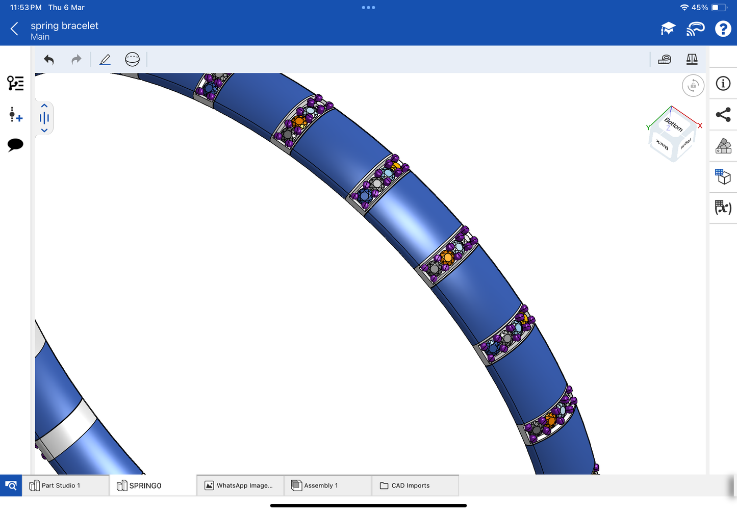 Star mounting jewellery, stretchable bracelet, CAD file, 3DM file