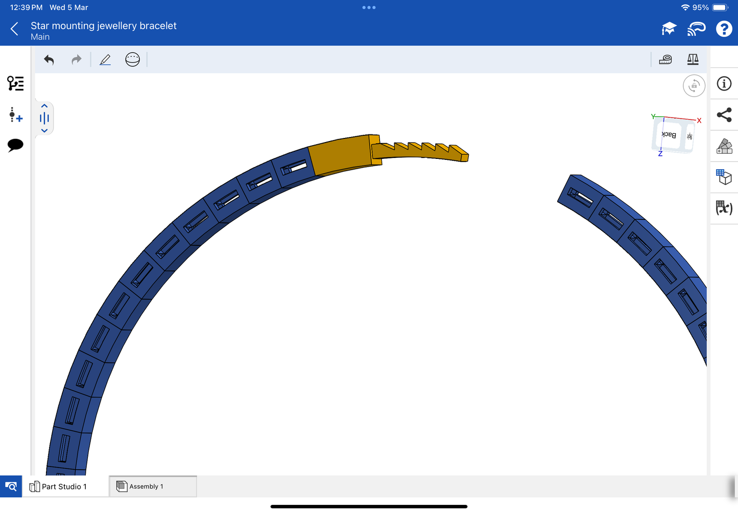Star mounting jewellery spring bracelet, CAD file, 3DM file, STL file