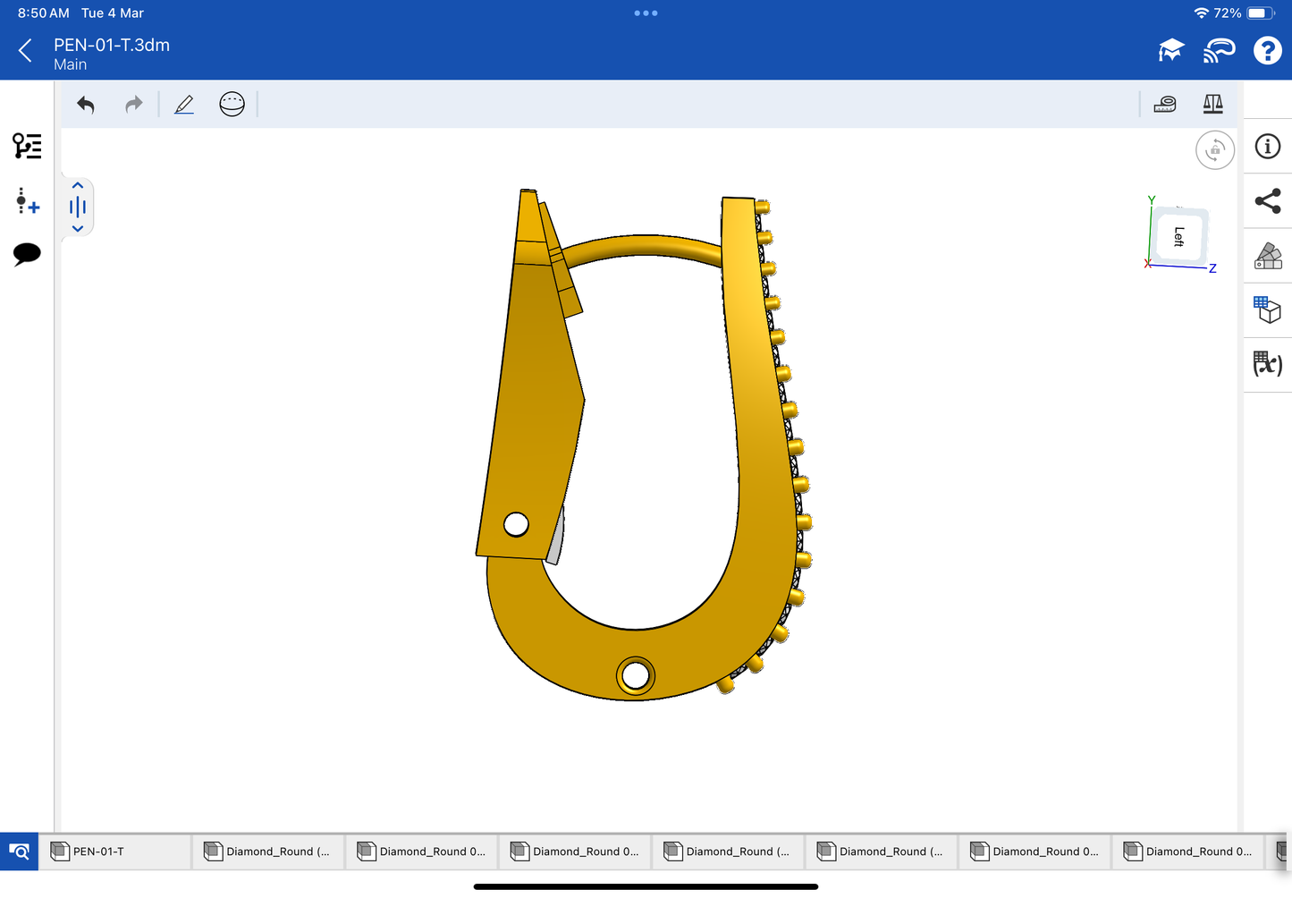 U Shape Bali with spring mechanism CAD file 3DM file