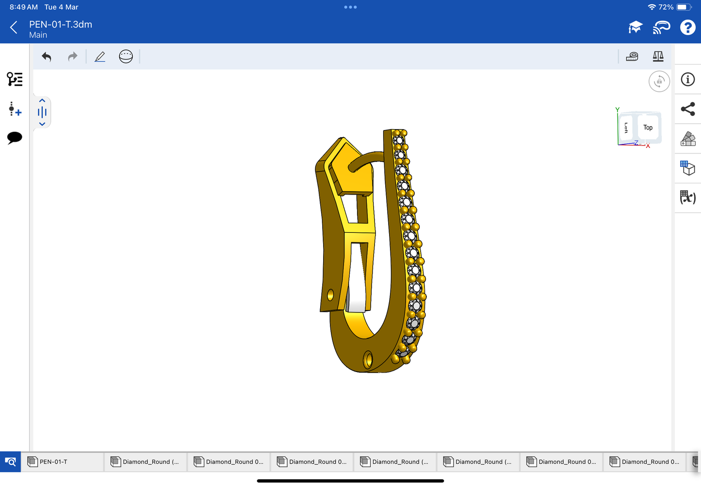 U Shape Bali with spring mechanism CAD file 3DM file