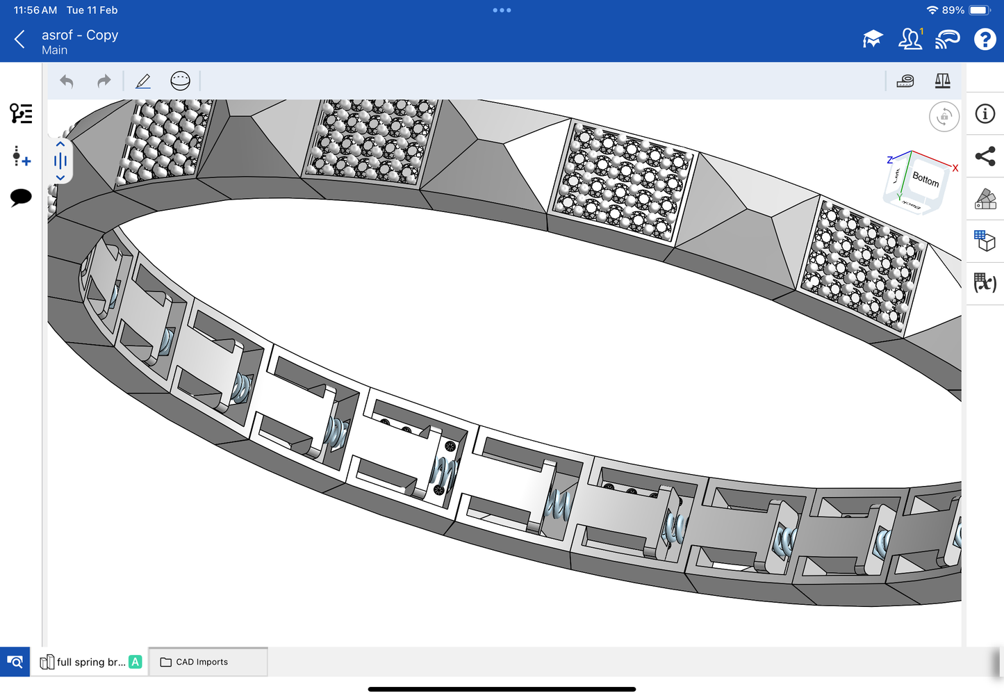 Stretchable bracelet CAD file 3DM file