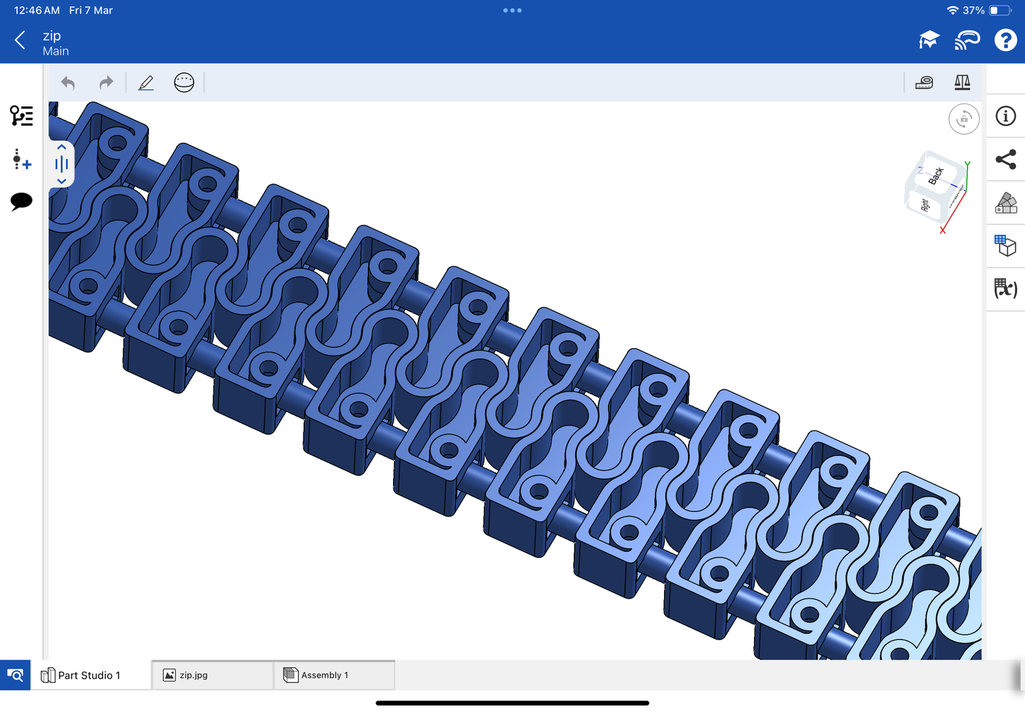 Zip necklace CAD file 3DM file