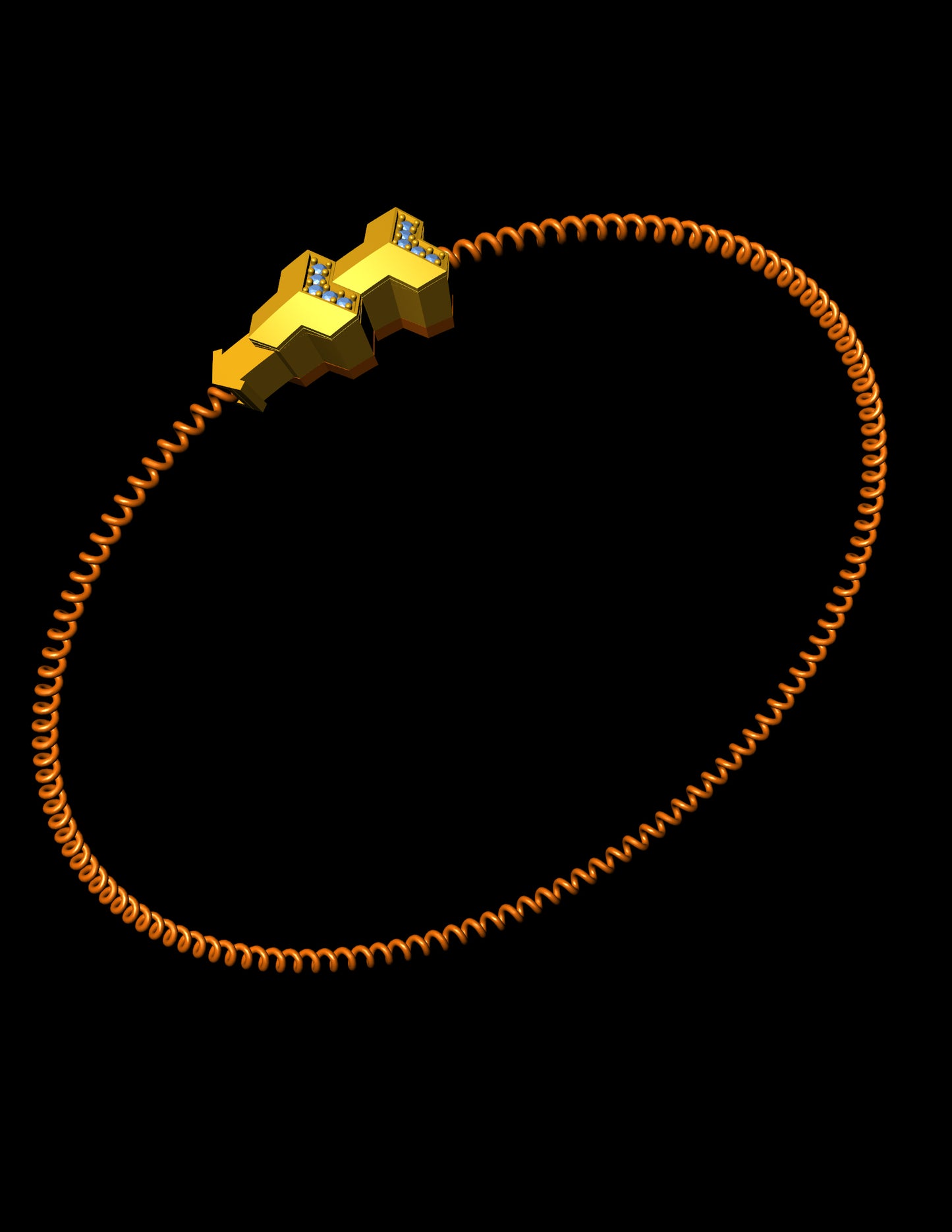 HexaFlex Stretchable Bracelet CAD Geometric Link Design