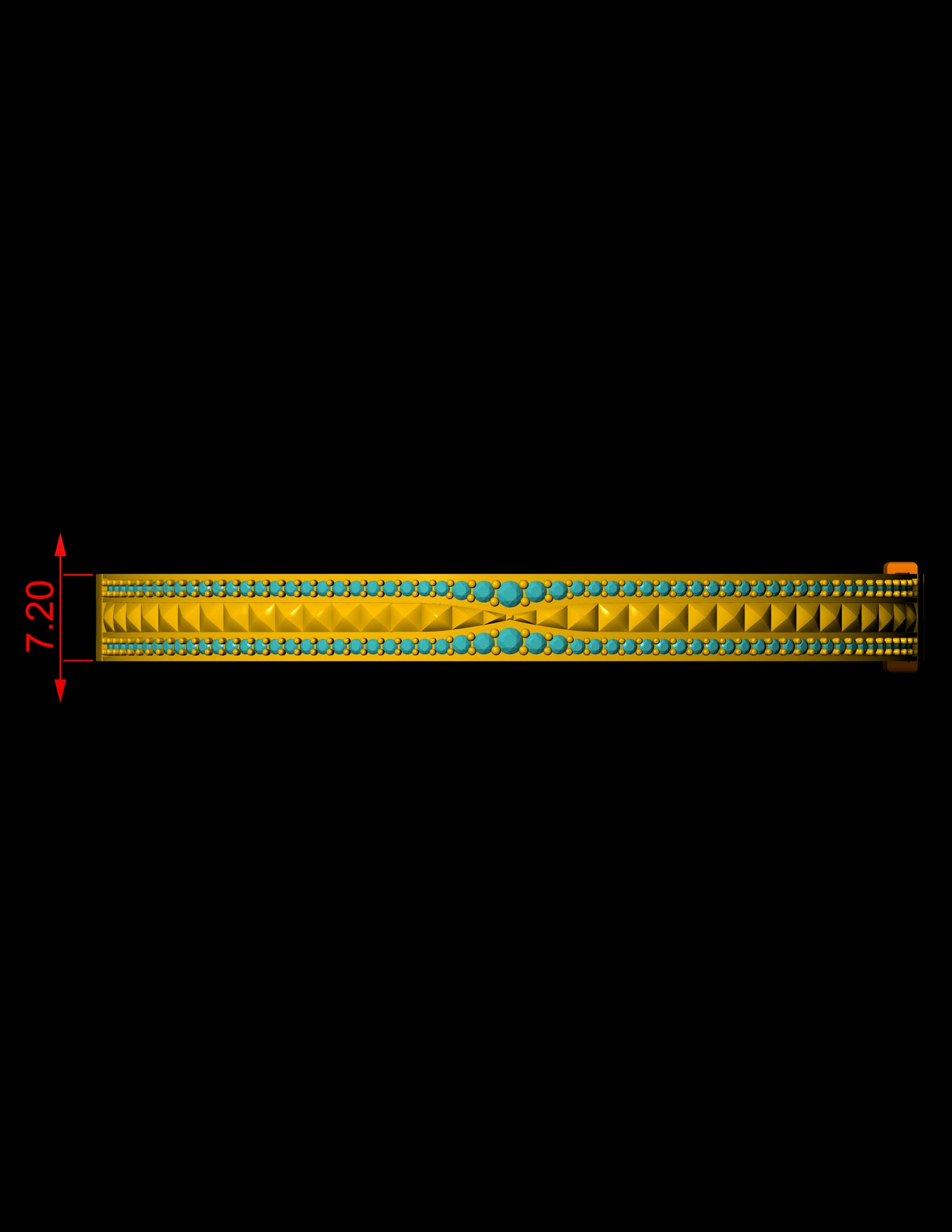 B.Zero1-Inspired Diamond Bracelet CAD Design Original Lock Mechanism | STL & 3DM