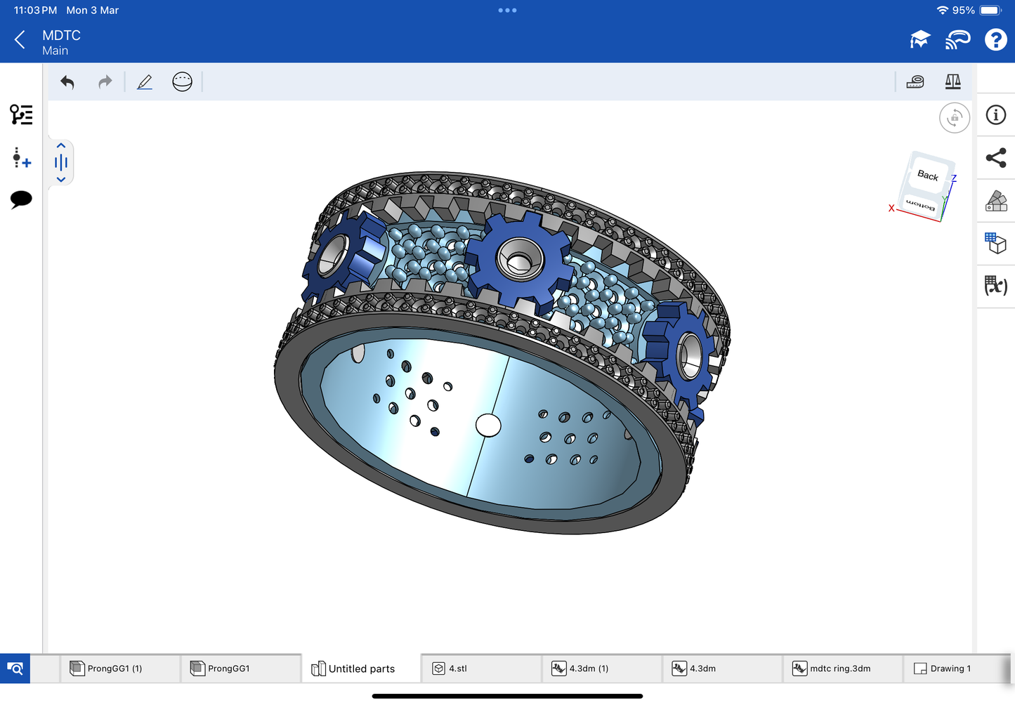 Gear mechanism ring CAD file 3DM file STL file