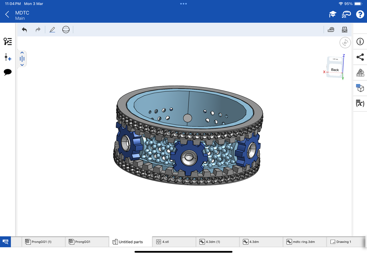 Gear mechanism ring CAD file 3DM file STL file