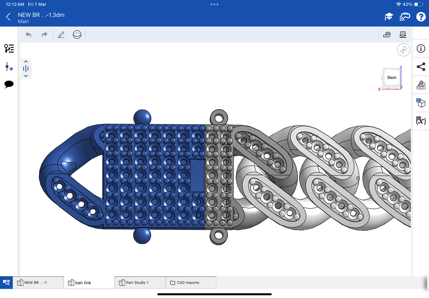 Cuban chain with single line stone CAD file 3DM file