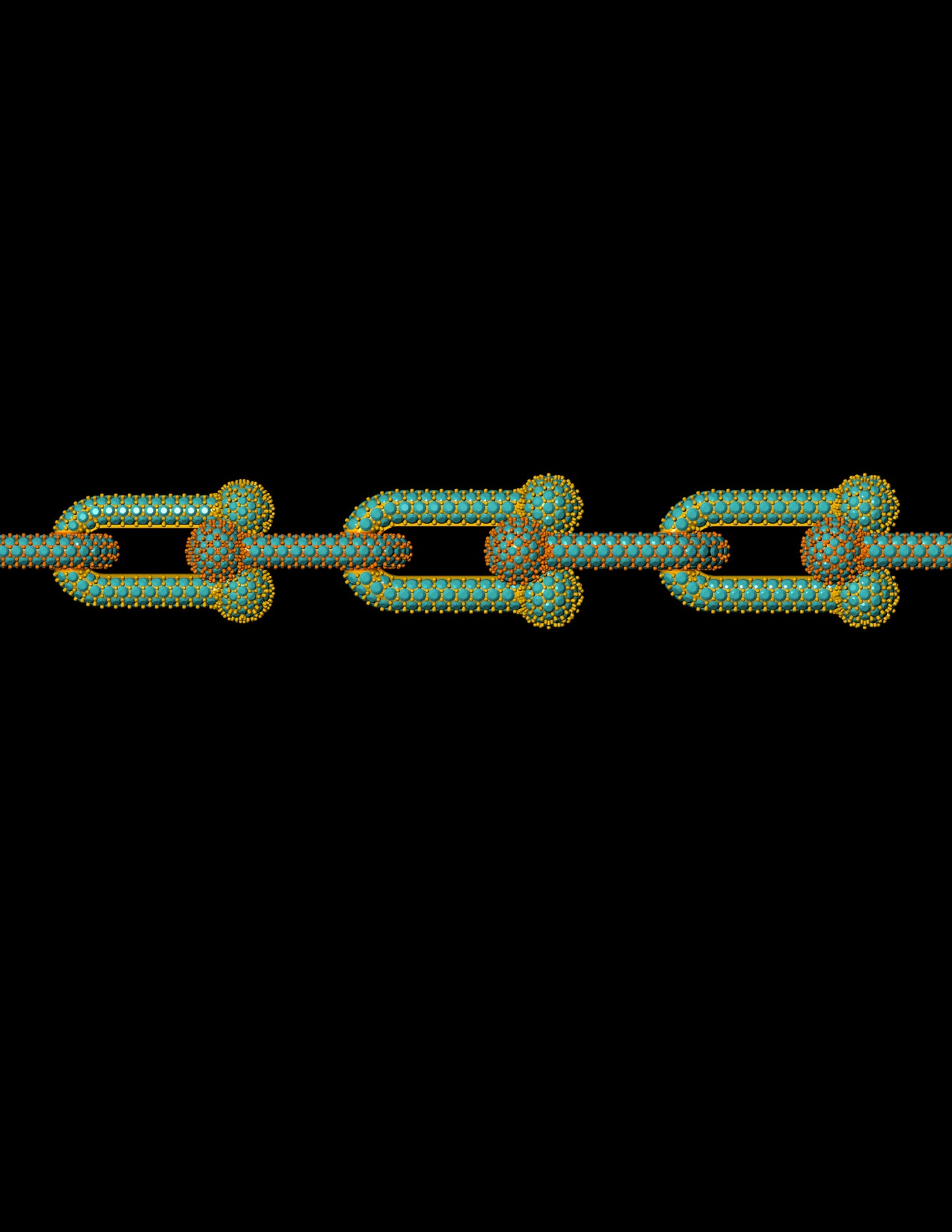 Tiffany Inspired Hardware Necklace CAD Bold Link Design