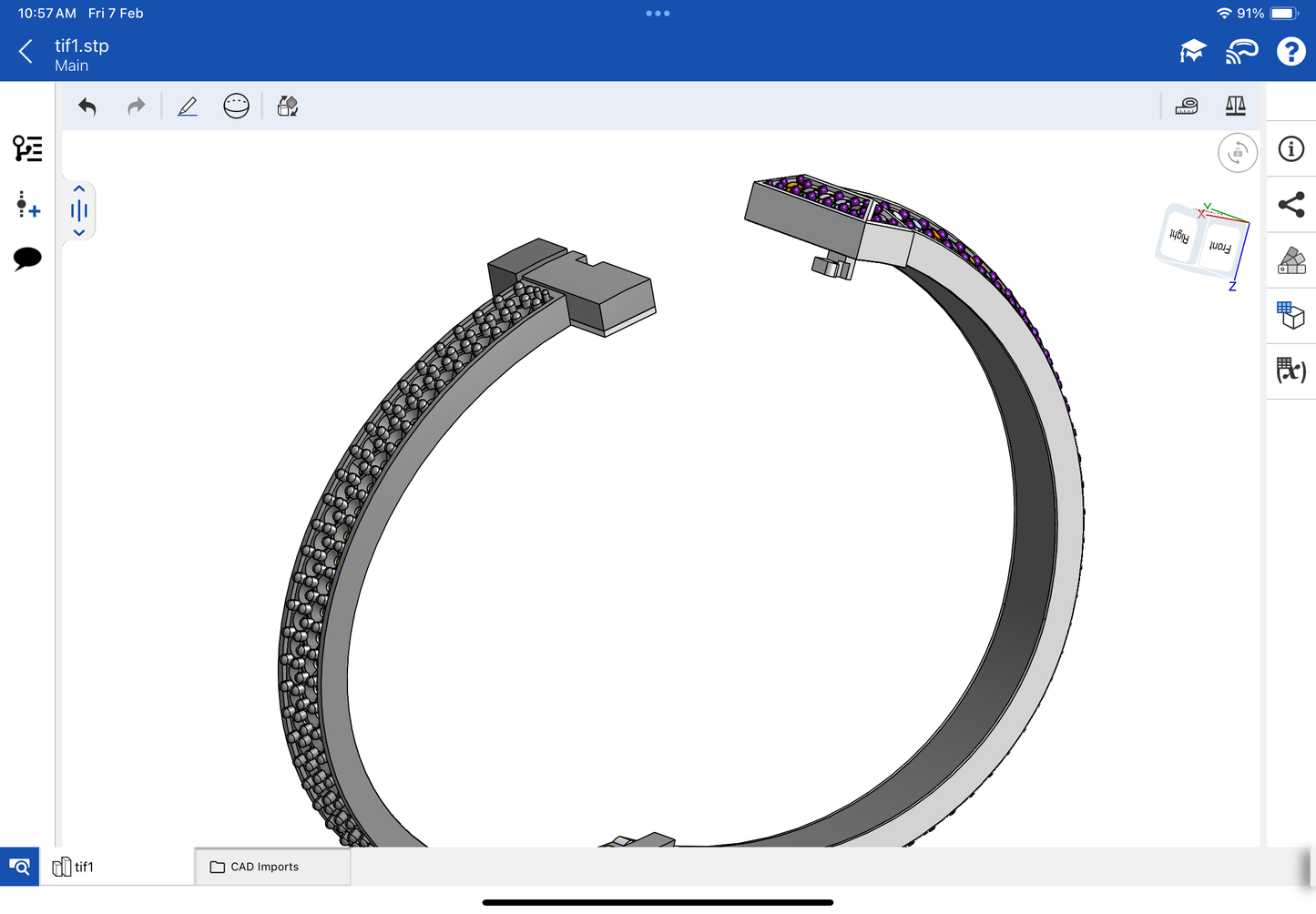 Tiffany T bracelet CAD file 3D model