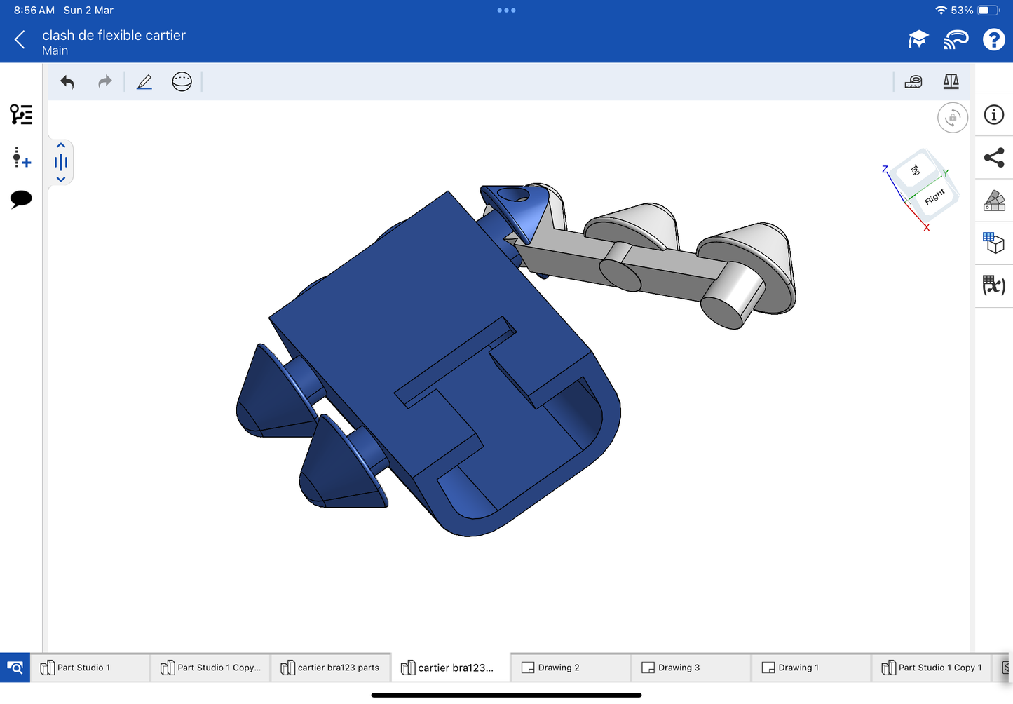 Cartier clash de double line CAD file 3DM file STL file