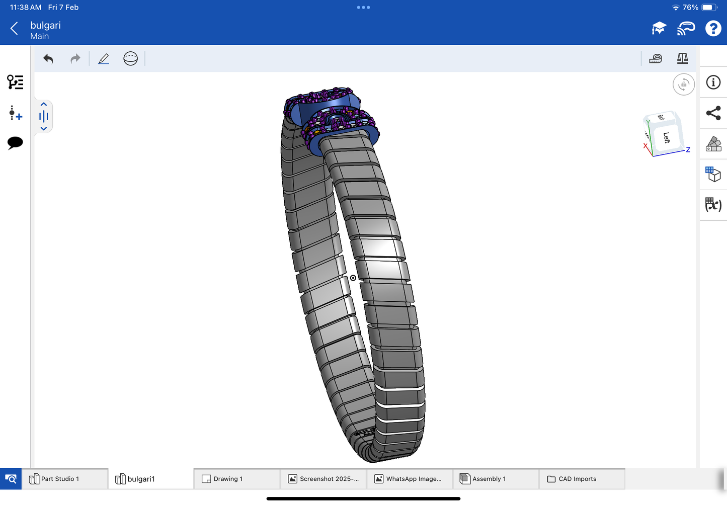 Bulgari serpenti bracelet CAD file 3DM file 3D model