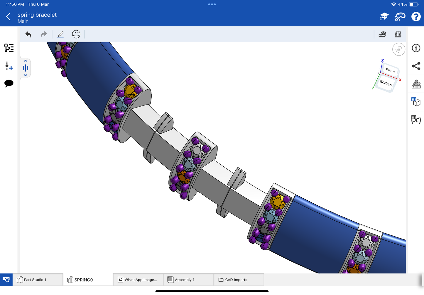 Star mounting jewellery, stretchable bracelet, CAD file, 3DM file