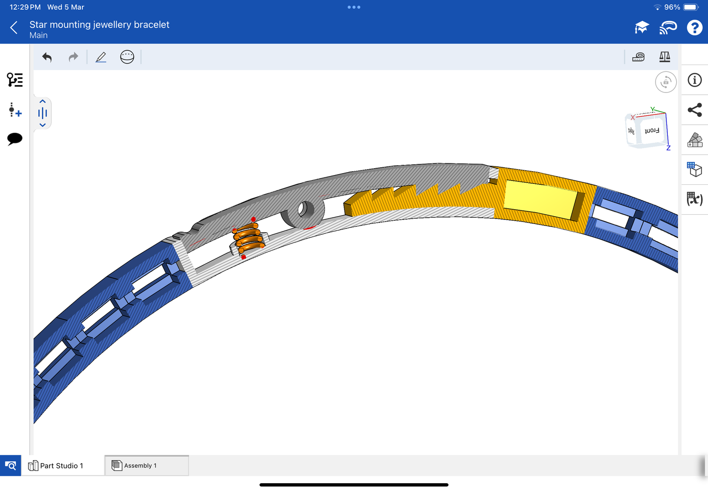 Star mounting jewellery spring bracelet, CAD file, 3DM file, STL file
