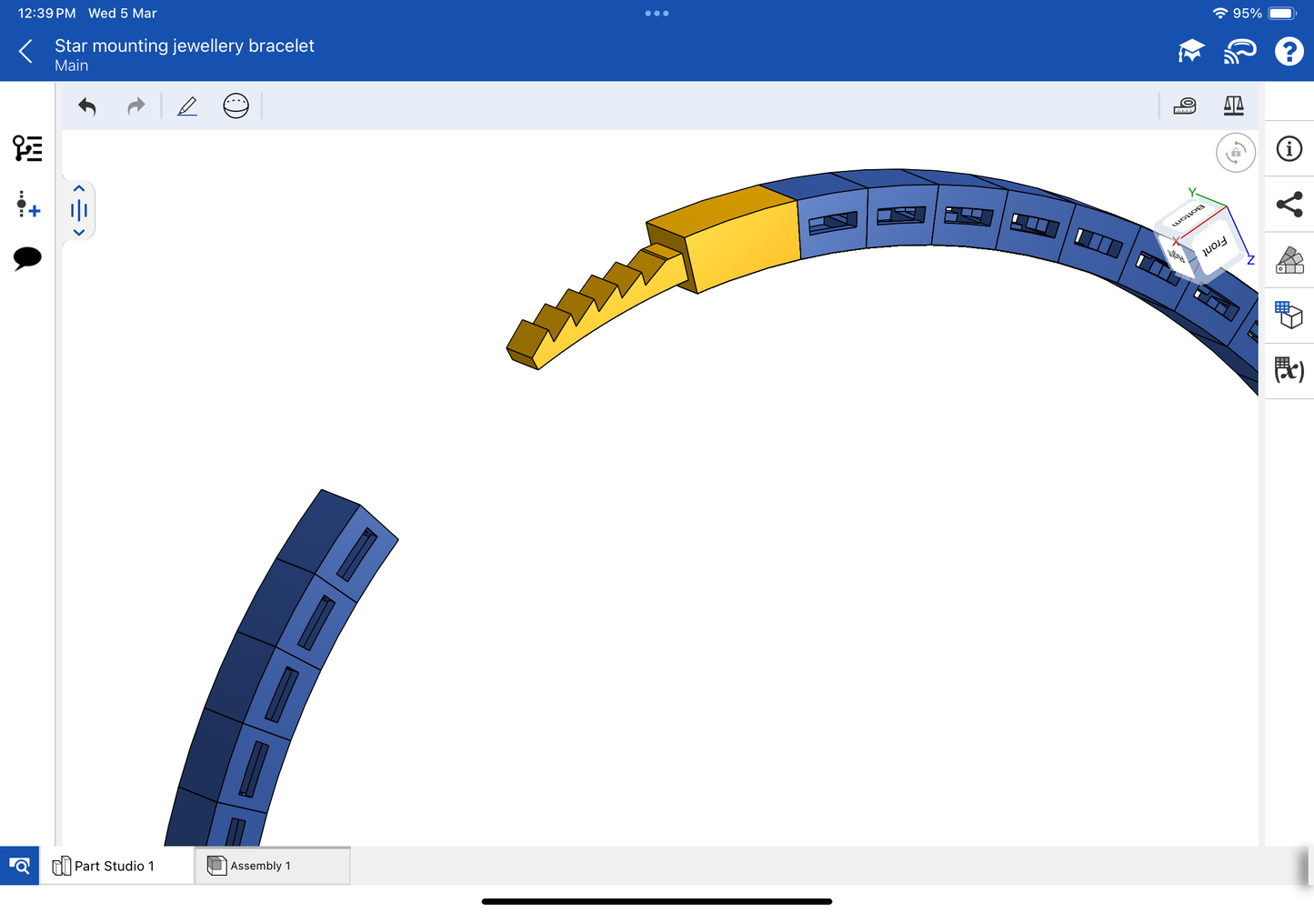Star mounting jewellery spring bracelet, CAD file, 3DM file, STL file