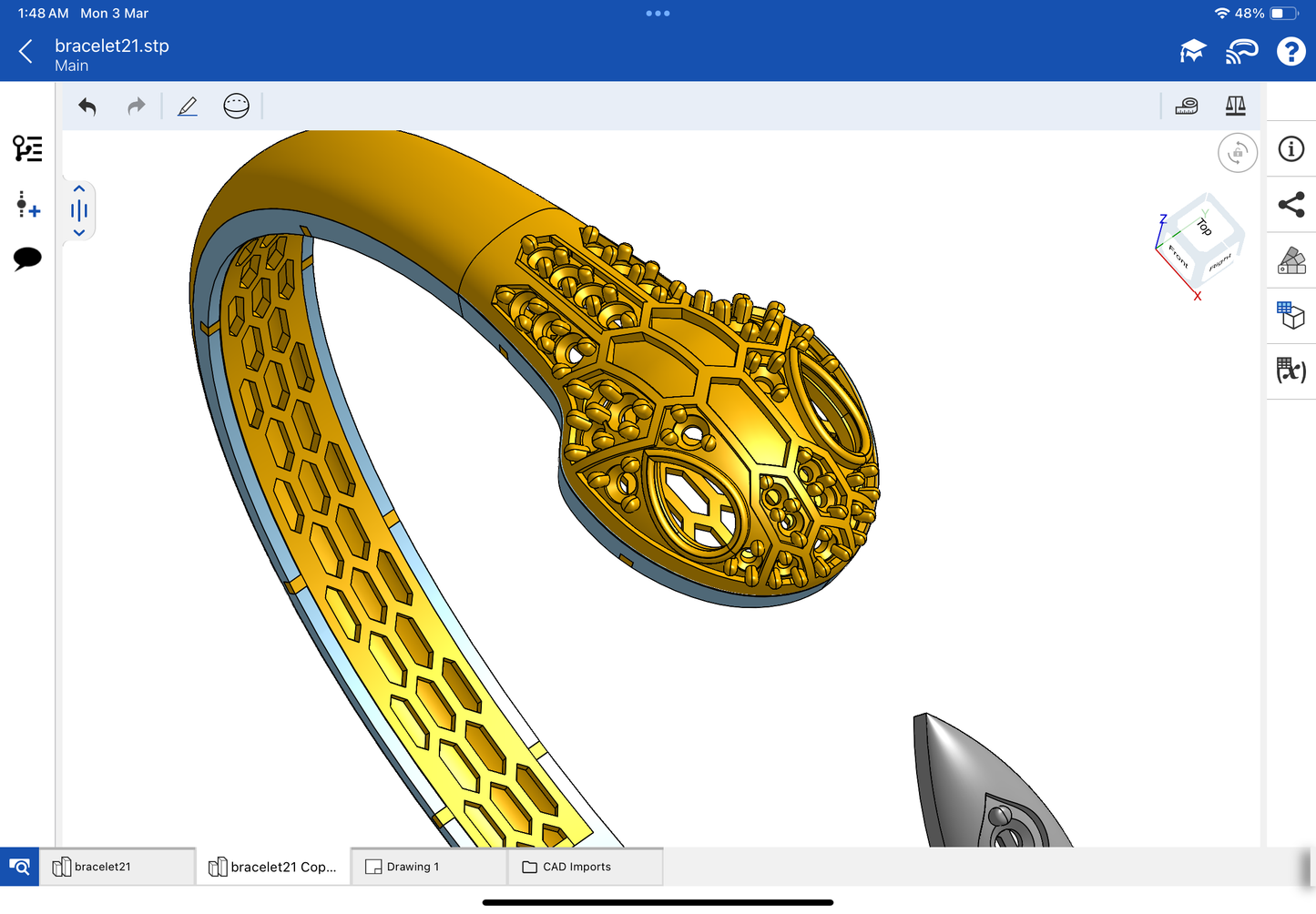 Bulgari serpenti bracelet CAD file 3DM file