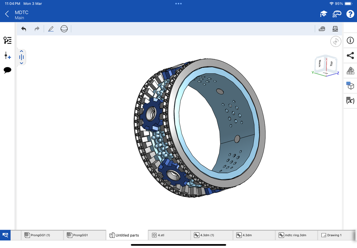 Gear mechanism ring CAD file 3DM file STL file